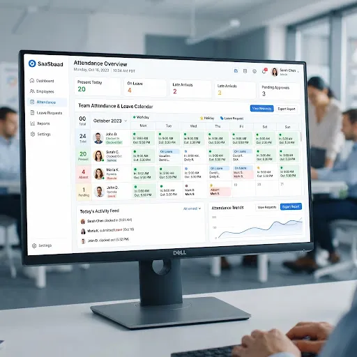 Dashboard ringkasan absensi Akma HRIS